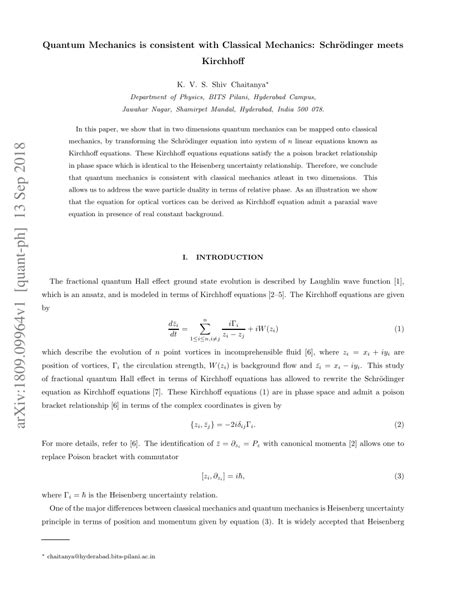 (PDF) Quantum Mechanics is consistent with Classical Mechanics: Schr ...