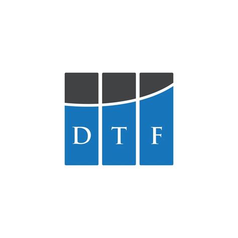 DTF letter logo design on WHITE background. DTF creative initials ...