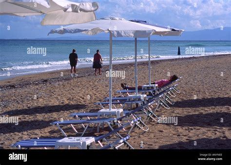 Beach Skala Cephalonia Stock Photo - Alamy