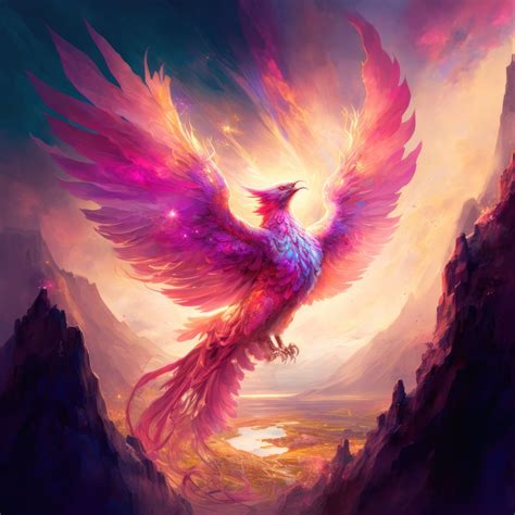 Pink Phoenix Bird