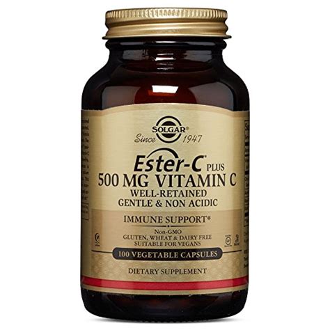 Ester-C Plus Vitamin C (Ester-C Ascorbate Complex) 500 mg, 100 Vegetable Capsules | Eisler ...