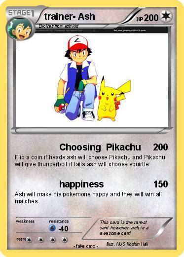 Pokémon trainer Ash 10 10 - Choosing Pikachu - My Pokemon Card