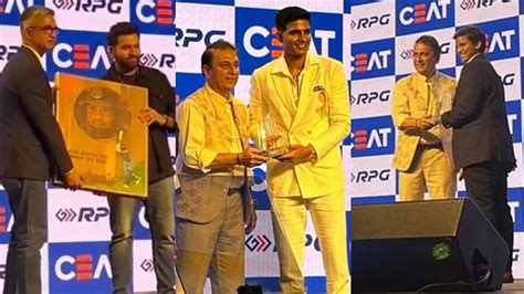 WATCH- Rohit Sharma felicitated at CEAT Awards 2023; Shubman Gill ...