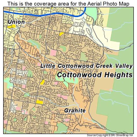 Aerial Photography Map of Cottonwood Heights, UT Utah