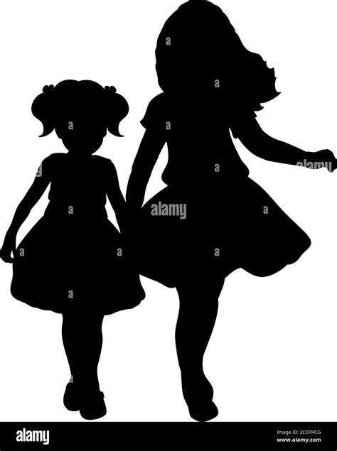 Two Girls Silhouette