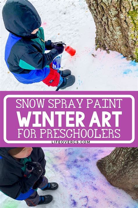 Fun Winter Art Project for Kids: Snow Spray Paint