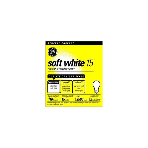 GE 15 Watt 2-Pack Soft White Light Bulbs - #90001 | Lamps Plus