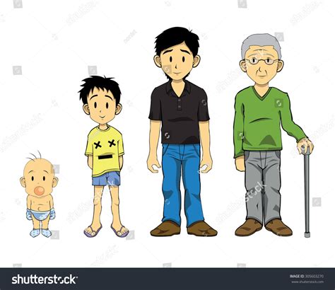 Generations Men Cartoon Vector Stock Vector (Royalty Free) 305603270 ...