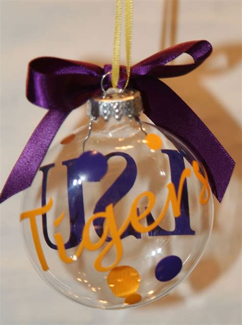 LSU Tigers- Glass Ornament | Glass ornaments, Lsu, Gifts for coworkers