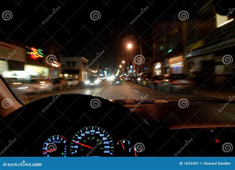 Driving at night stock image. Image of windshield, night - 1653451