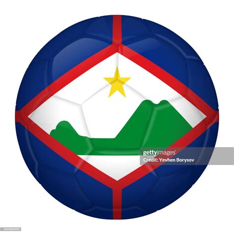 Football Or Soccer Ball With Sint Eustatius Flag Icon For Championship High-Res Stock Photo ...