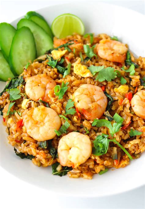 Thai Roasted Chili Fried Rice with Prawns - That Spicy Chick