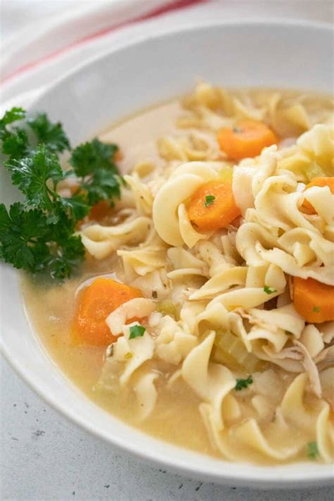 Slow Cooker Turkey Noodle Soup - The Happier Homemaker