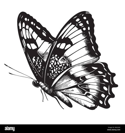 Beautiful butterfly sketch hand drawn in doodle style illustration ...