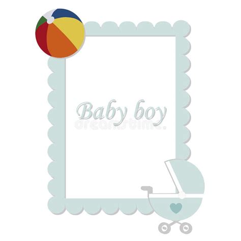 Baby vintage blue frame stock vector. Illustration of congratulation ...