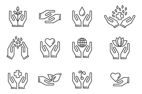 Healing Hands Icons Vector 166345 Vector Art at Vecteezy