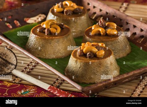 Watalappam. Coconut milk dessert. Sri Lanka Food Stock Photo - Alamy