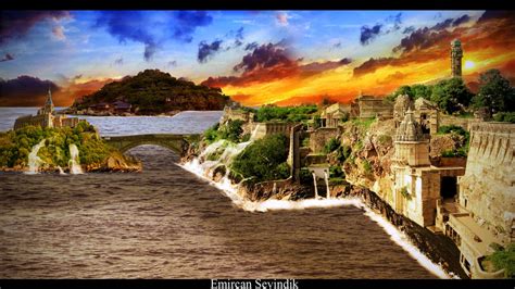 WaterFall City Wallpaper HD by EmircanSevindik on DeviantArt