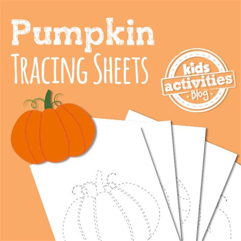 Pumpkin Tracing Sheets Preschool Printable Worksheets for Halloween - Etsy