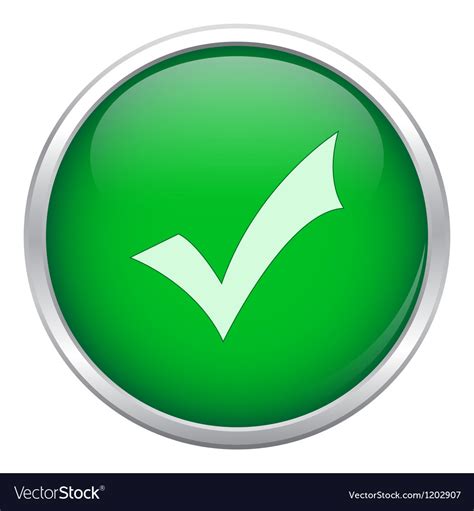 Green okay icon Royalty Free Vector Image - VectorStock