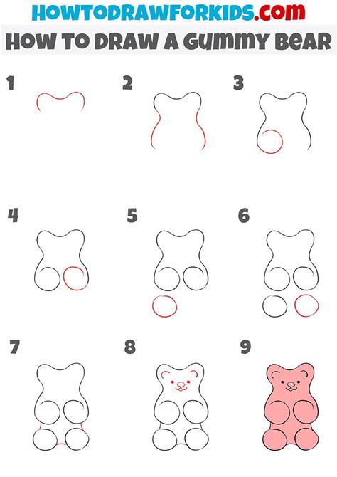 How to Draw a Gummy Bear | Step-by-Step Instructions