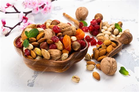 Premium Photo | Assortment of dry fruits and nuts