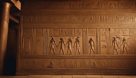 Premium AI Image | An ancient Egyptian tomb with hieroglyphics golden artifacts and a mysterious ...