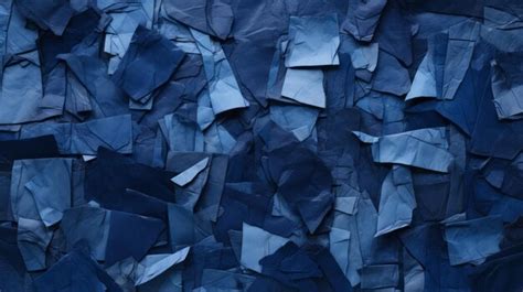 Premium Photo | Dark Blue Paper Art Background With Boldly Fragmented Style