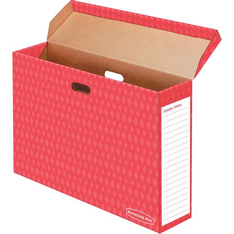 Bankers Box Bulletin Board Storage Box, Red | OfficeSupply.com