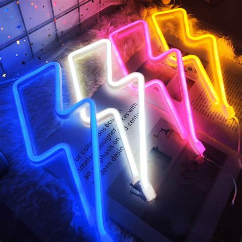 Lightning Bolt Neon Sign - Shop Online on roomtery