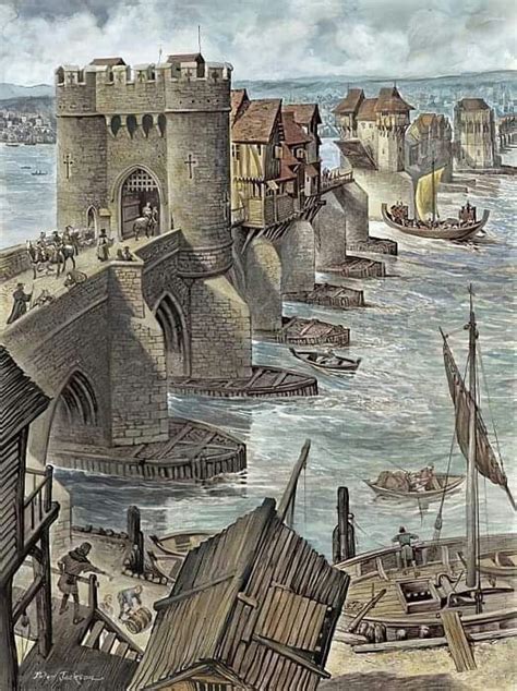 Pin on Medieval times | Old london, Historical illustration, London bridge