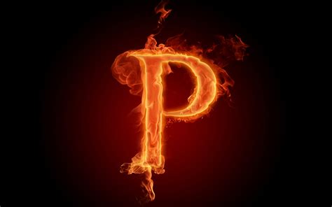 The fiery English alphabet picture P Wallpapers - HD Wallpapers 73630