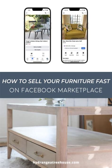 How to Sell Your Furniture Fast on Facebook Marketplace - Hydrangea Treehouse