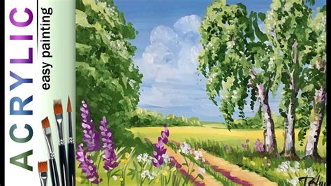 Landscape Youtube Acrylic Painting Tutorials : Painting tutorial on how ...