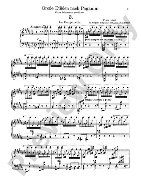 Liszt: La Campanella: La Campanella Part - Digital Sheet Music Download