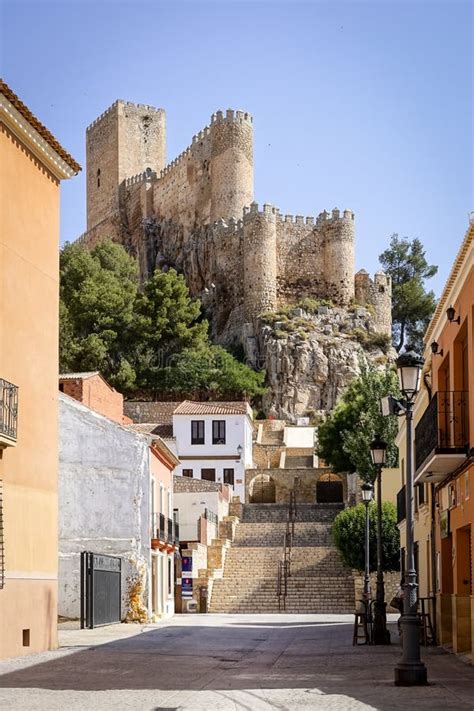 View of the Castle of the Town of Almansa Stock Image - Image of ...