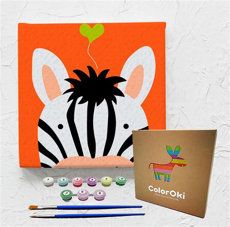 Paint by Numbers Canvas Kits for Kids Easy Pre Drawn | Etsy