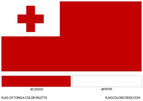 Tonga flag color codes