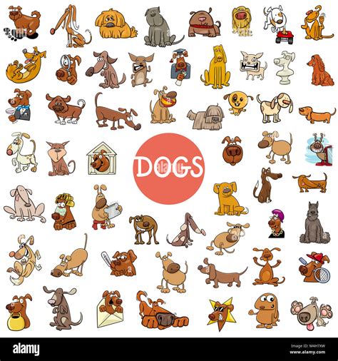 cartoon dog characters large set Stock Photo - Alamy