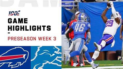 Bills vs. Lions Preseason Week 3 Highlights | NFL 2019 - YouTube