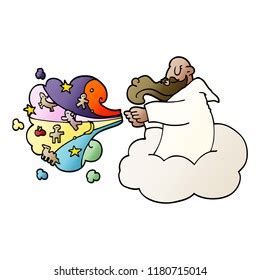 Cartoon Doodle God Creating Universe Stock Illustration 1180715014 | Shutterstock