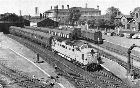 Deltic Prototype at Peterborough North (1959) - PETERBOROUGH IMAGES ARCHIVE