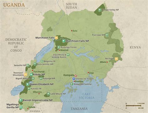 Uganda Map – Detailed Map of Uganda National Parks