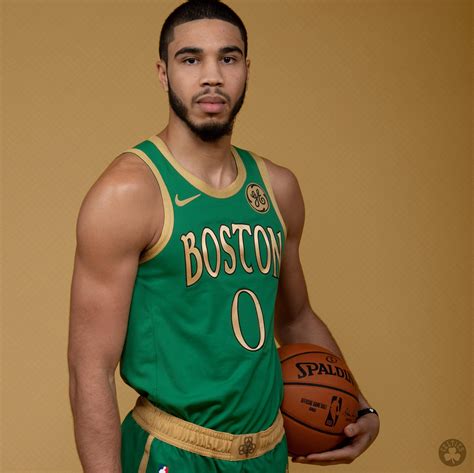 Jayson Tatum in Celtics city edition uniform