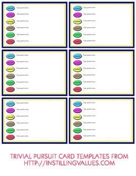 Blank Tab and Type Trivial Pursuit Cards