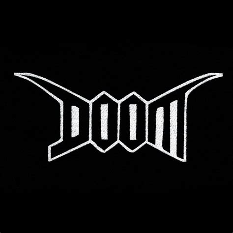 Doom band patch with just their logo font