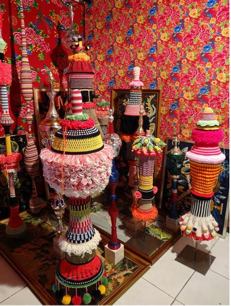 there are many colorful objects on display in this room