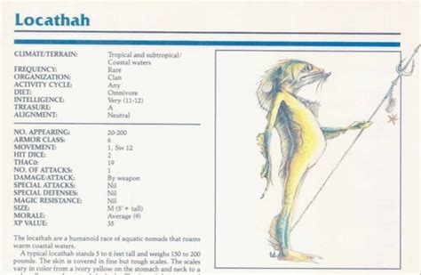 D&D: Monster Spotlight - The Locathah - Bell of Lost Souls