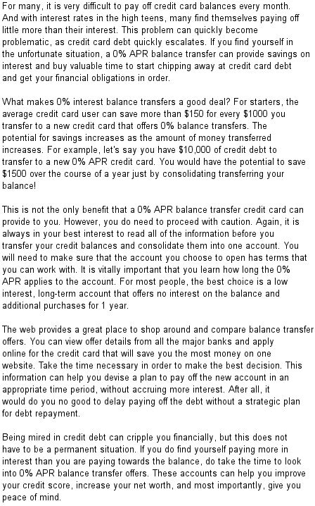 Low Apr Balance Transfer: Credit Card Low Balance Transfer Rates