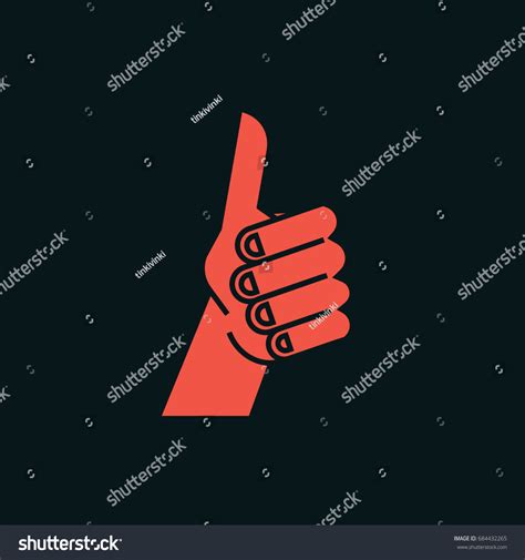 Gesture Like Sign Stylized Hand Thumbs Stock Illustration 684432265 ...